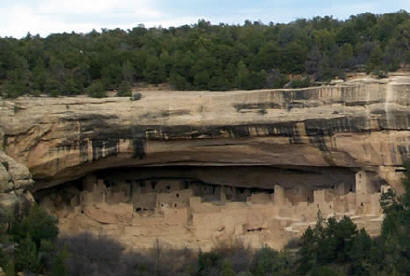 Wide angle view of Cliff Palace 